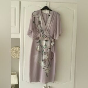 Elegant Floral Wrap Dress